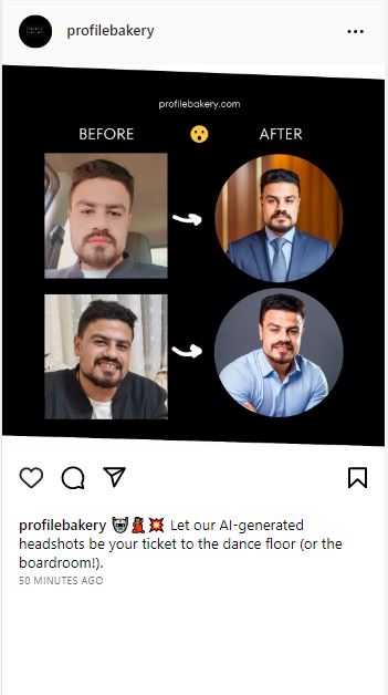 headshot ai on instagram