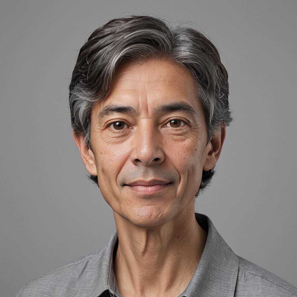 Headshot with neutral gray background
