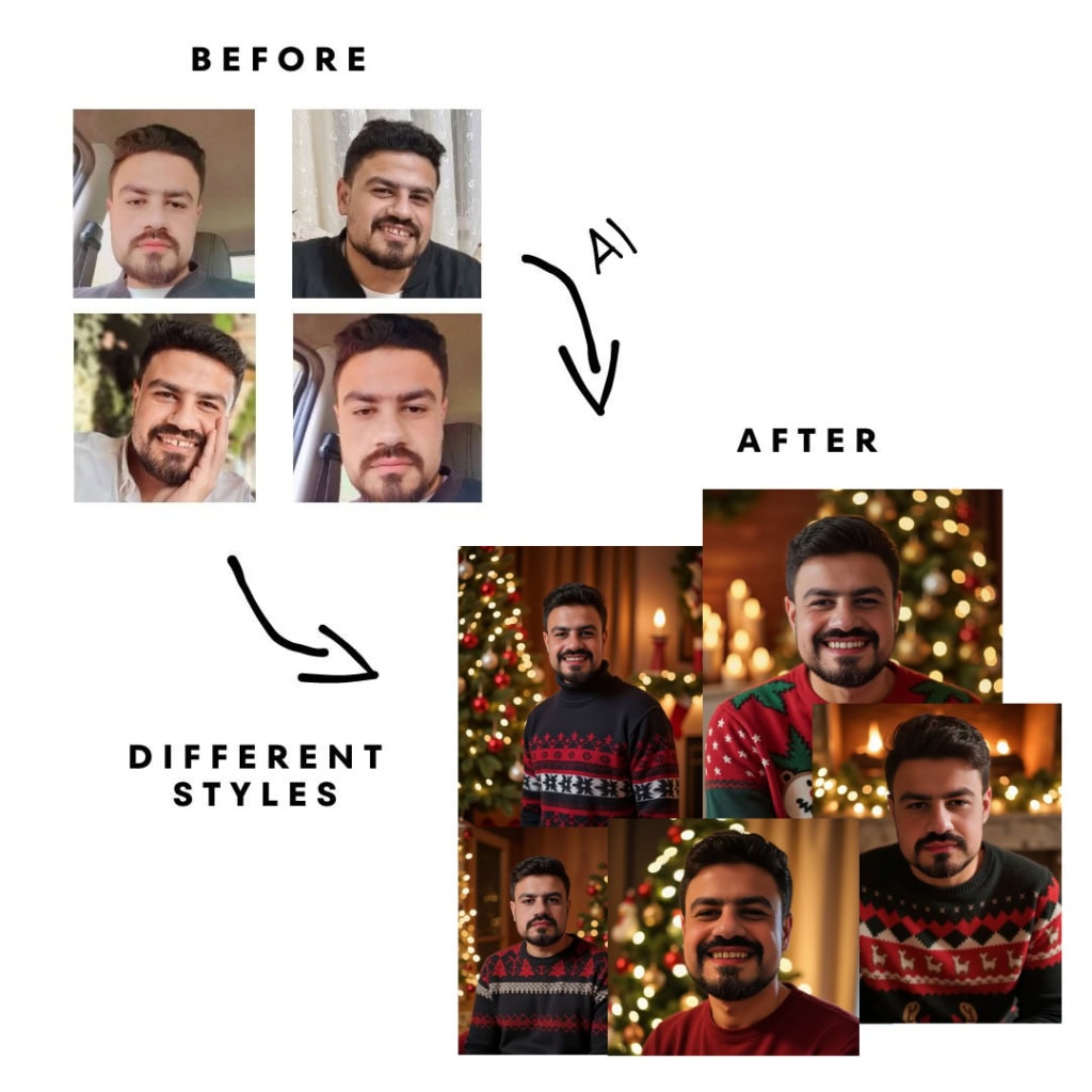 AI christmas photos