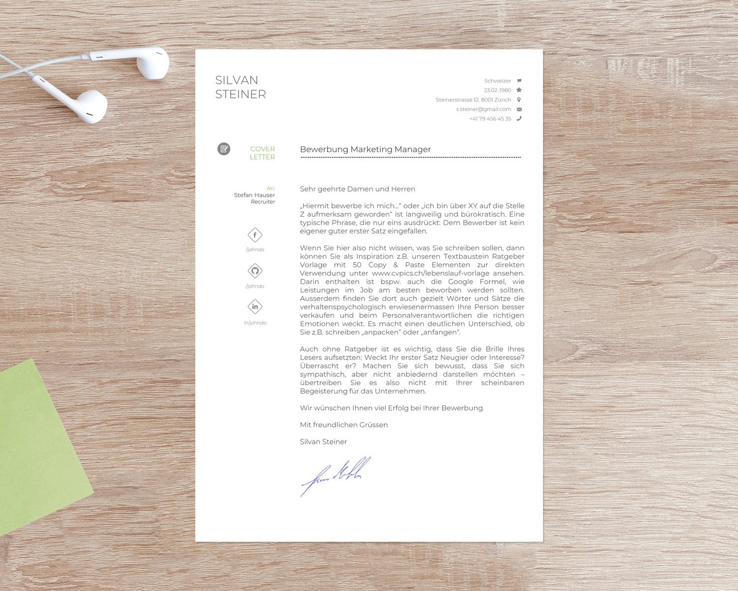 CV Template Clean and minimal