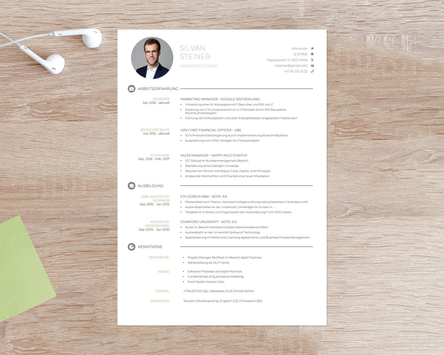 CV Template Clean and minimal